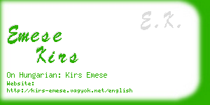 emese kirs business card